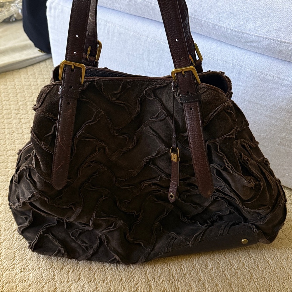 Cole Haan Textured Handbag with Buckle Straps